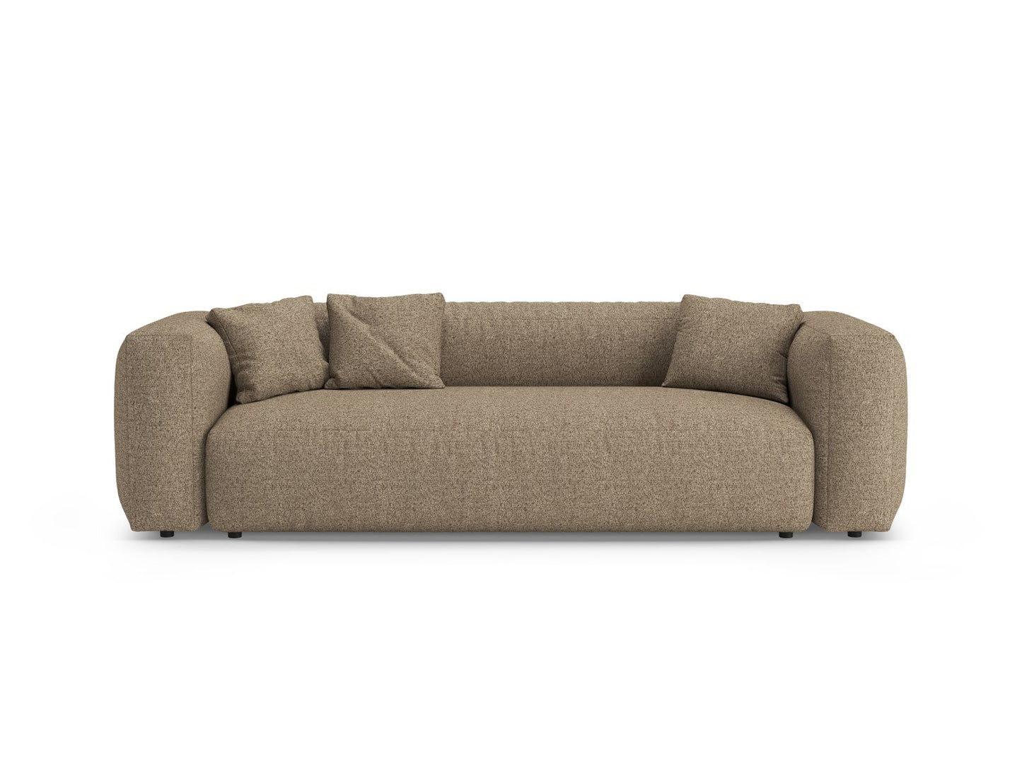 Martina — Sofa Cappuccino (Monet Cappucino) Black Plastic