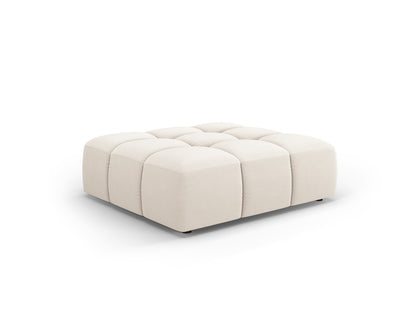 Moritz — Pouf Light Beige (Bluvel 22) Black Plastic