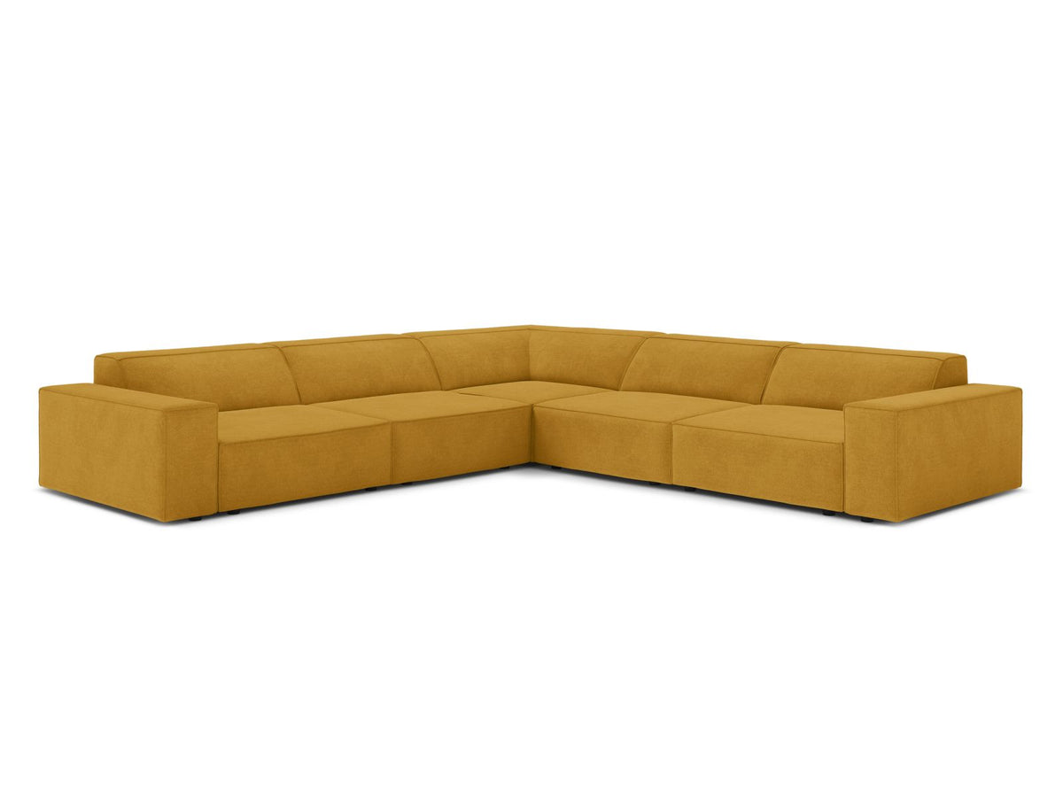 Jodie — Corner Sofa Yellow (Liberty 11) Black Plastic