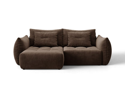Bloom — Sofa (250x152x87 cm) Dark Brown (Bluvel 48) Left