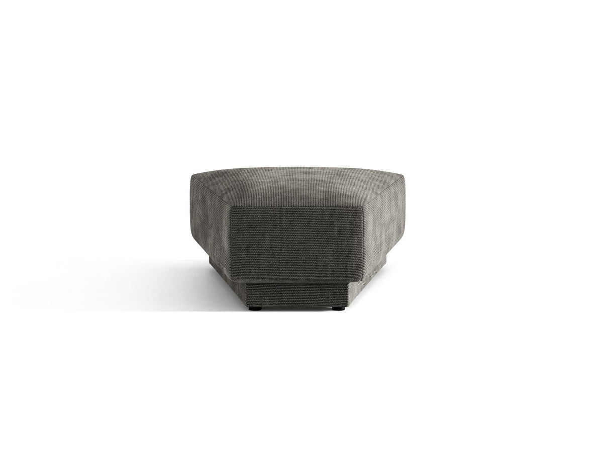 Miley — Pouf Dark Grey (Eden 20 Graphite) Black Plastic