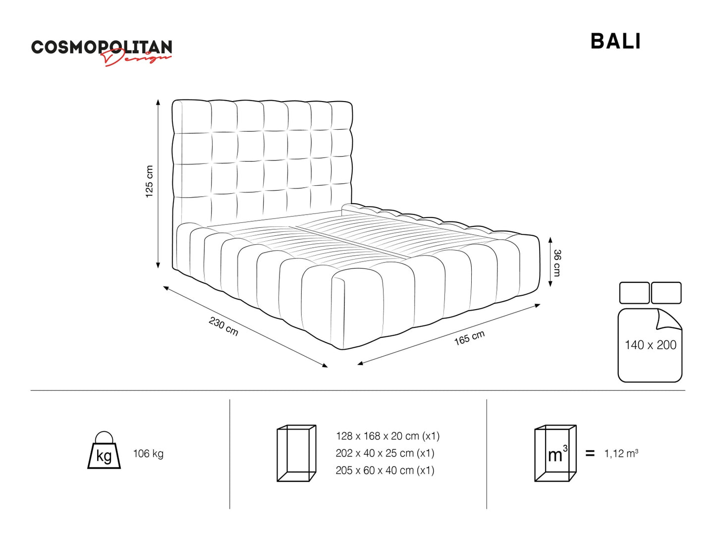 Bali — Bed (230x165x125 cm)