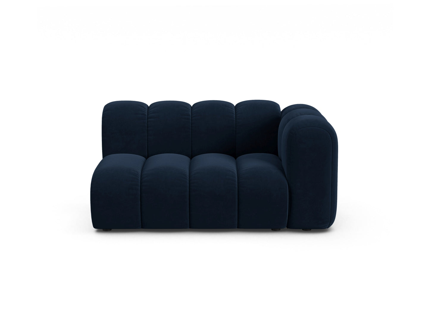 Lupine — Modular Sofa Royal Blue (Salvador 5) Black Plastic Right