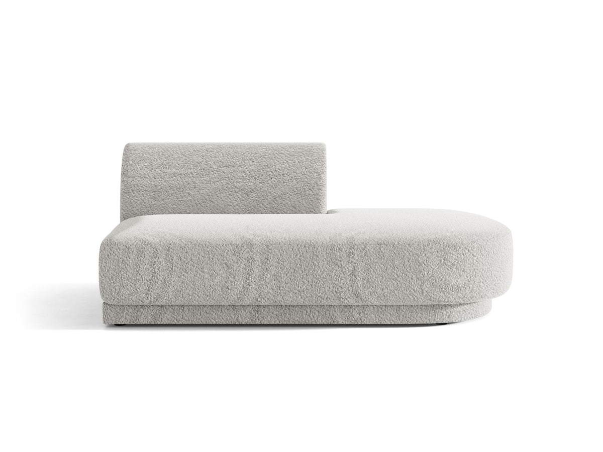 Miley — Modular Sofa Light Grey (Baloo 2085) Black Plastic Right