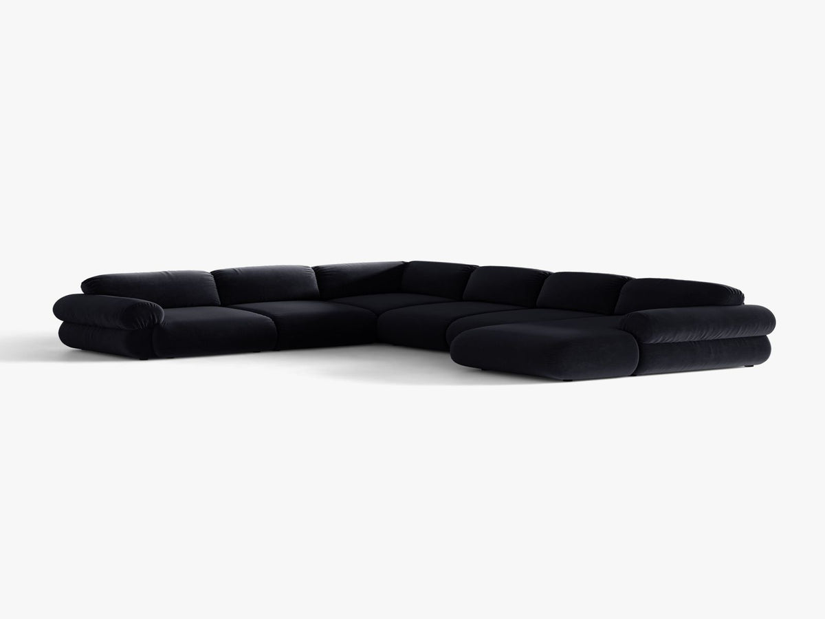 Ophelia — Panoramic Sofa (370x289x84 cm) Royal Blue (Salvador 5) Left