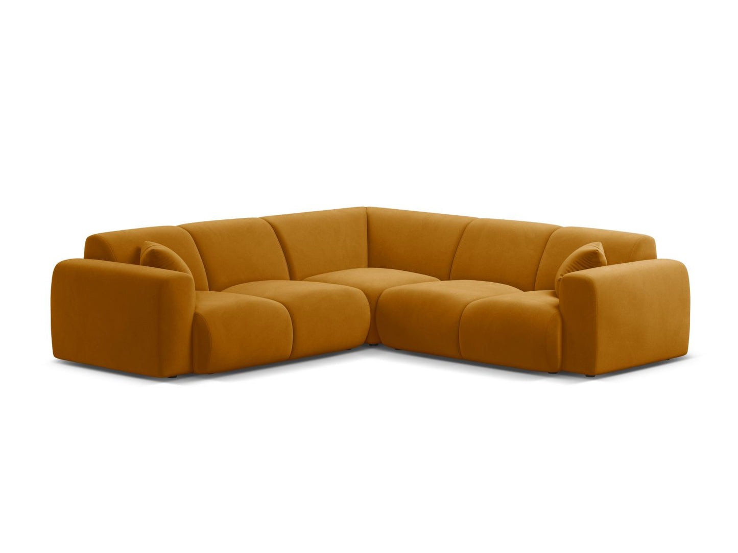 Molino — Corner Sofa Yellow (Casino Mostaza) Black Plastic