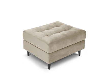 Aspen — Pouf Dark Beige (Salvador 2) Black Chrome Metal