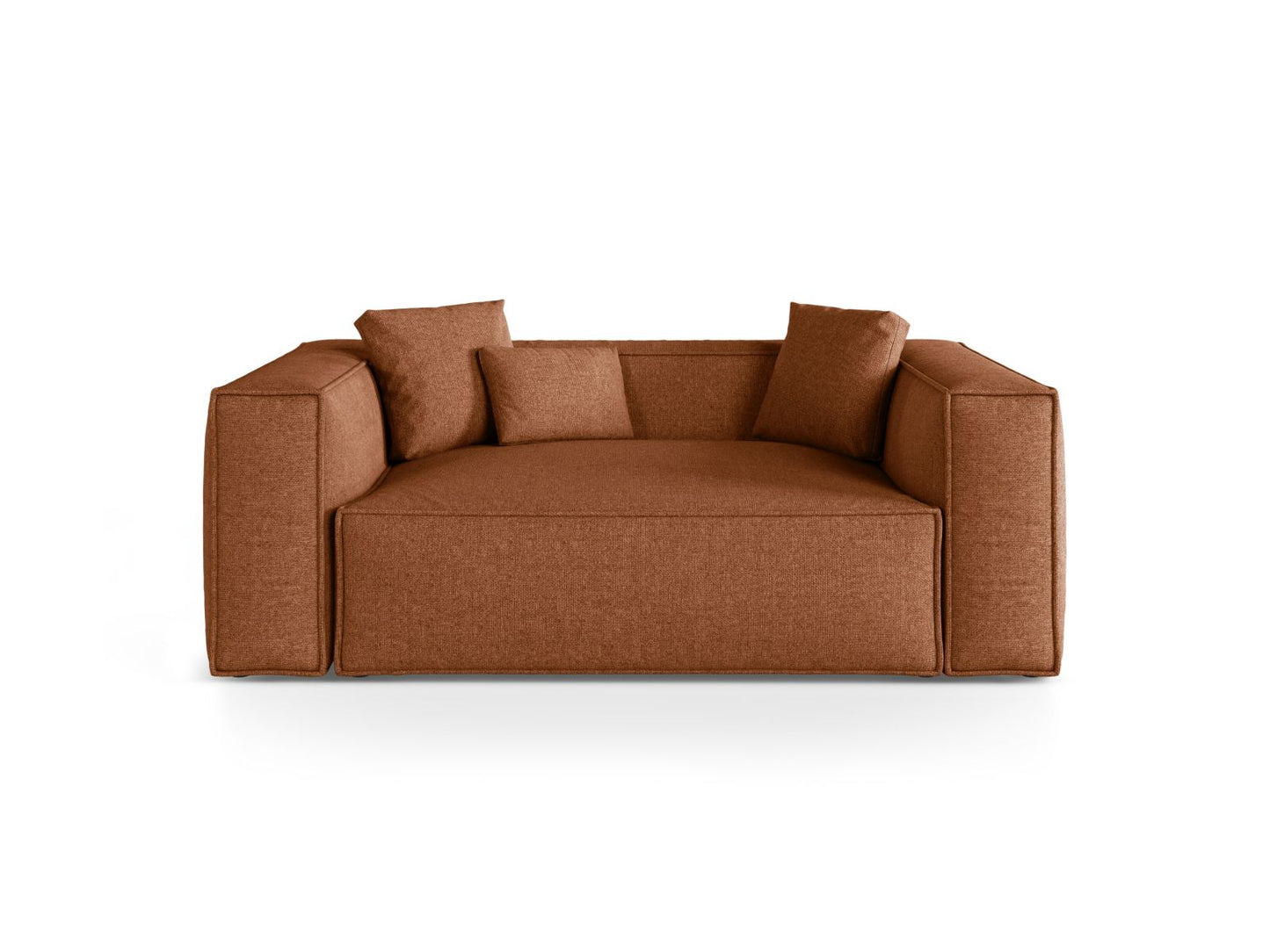 Aveiro — Sofa Brick (Eden 10 Terra) Black Plastic