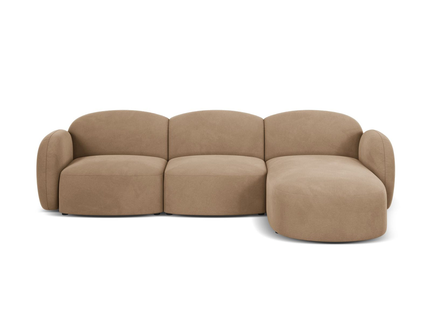 Blair — Corner Sofa Sand (Casino Lion) Black Plastic Right
