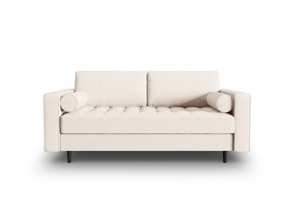 Aspen — Sofa Light Beige (Melva 02) Black Beech Wood