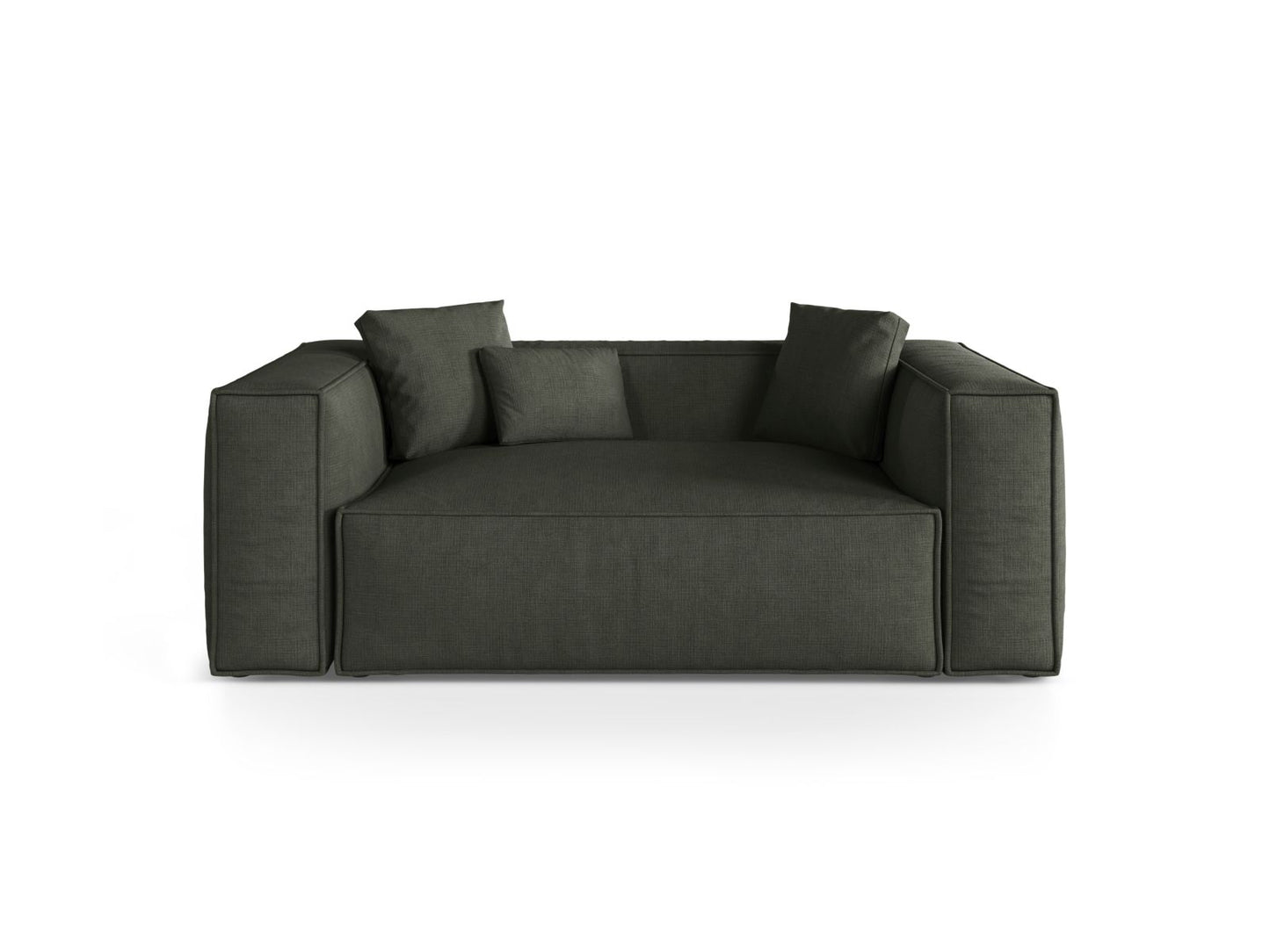Aveiro — Sofa Moss Green (Liberty 12) Black Plastic