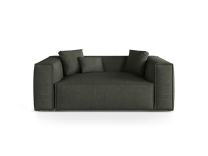 Aveiro — Sofa Moss Green (Liberty 12) Black Plastic