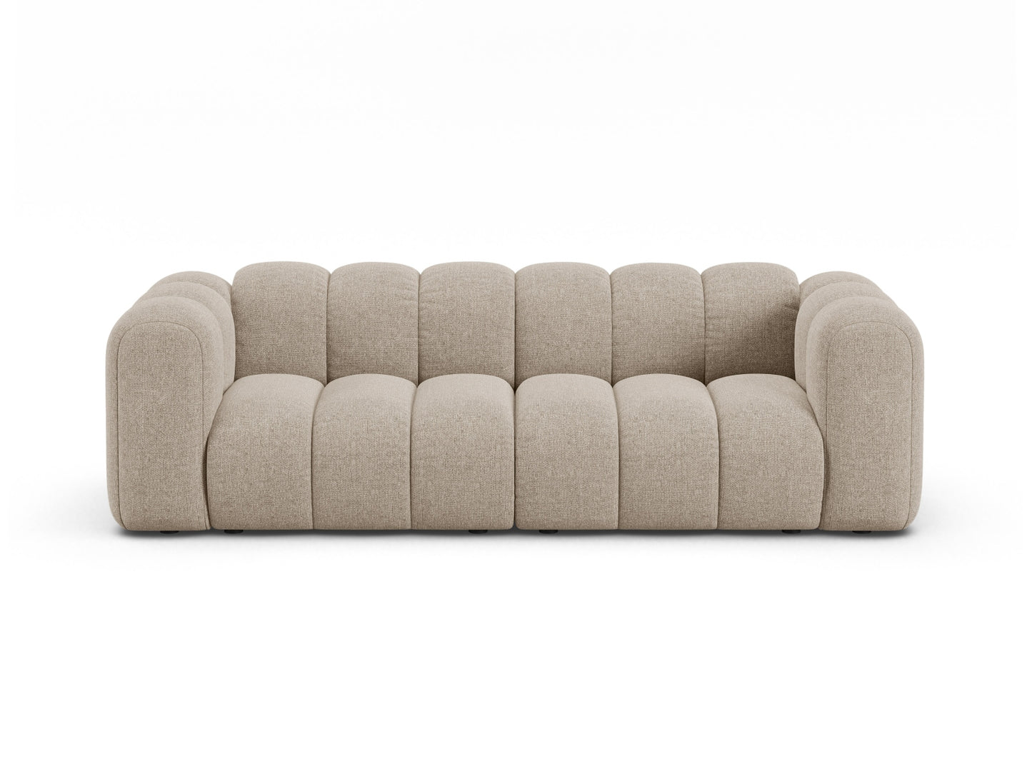 Lupine — Sofa Dark Beige (Eden 4 Beige) Black Plastic