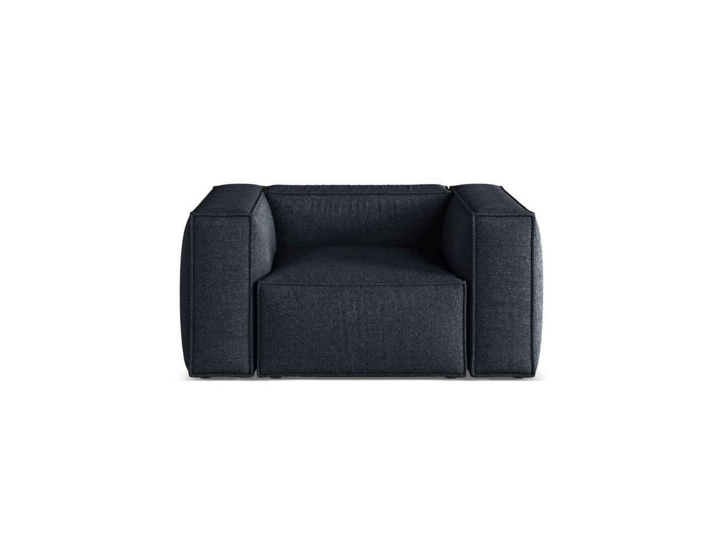 Aveiro — Armchair Navy Blue (Eden 16 Deep Blue) Black Plastic