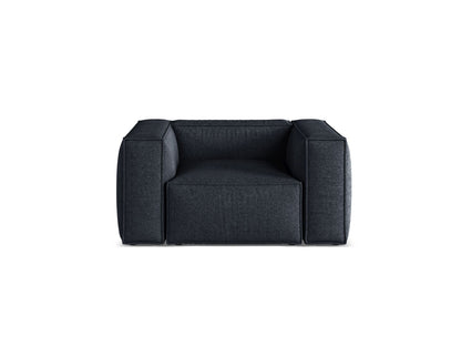Aveiro — Armchair Navy Blue (Eden 16 Deep Blue) Black Plastic