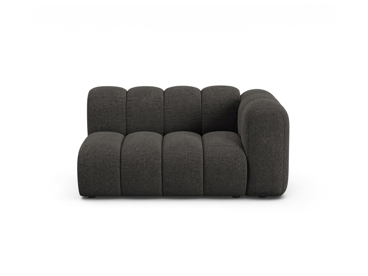 Lupine — Modular Sofa Dark Grey (Eden 20 Graphite) Black Plastic Right