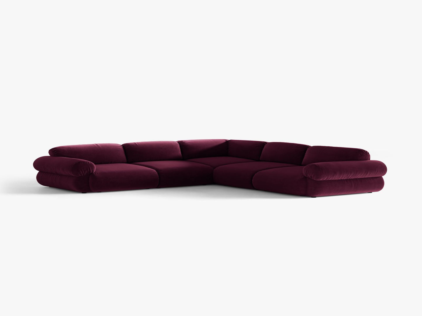 Ophelia — Corner Sofa (289x289x84 cm) Burgundy (Venus 2932)