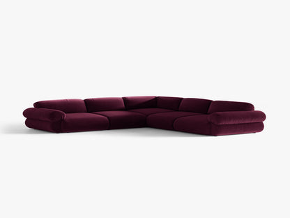 Ophelia — Corner Sofa (289x289x84 cm) Burgundy (Venus 2932)