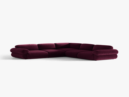 Ophelia — Corner Sofa (289x289x84 cm) Burgundy (Venus 2932)