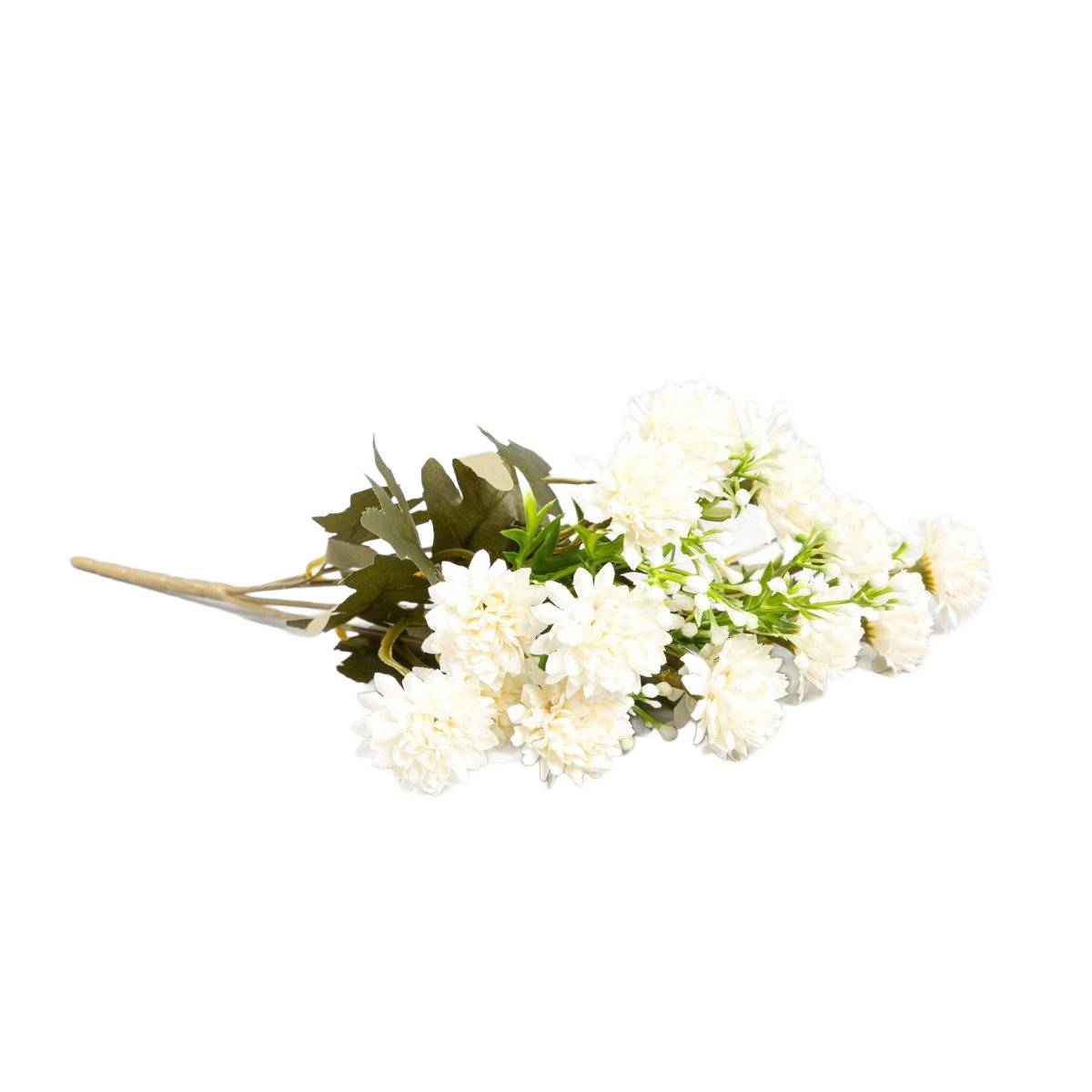 VERBEN Artificial Branch with Ecru Flowers - 35 cm