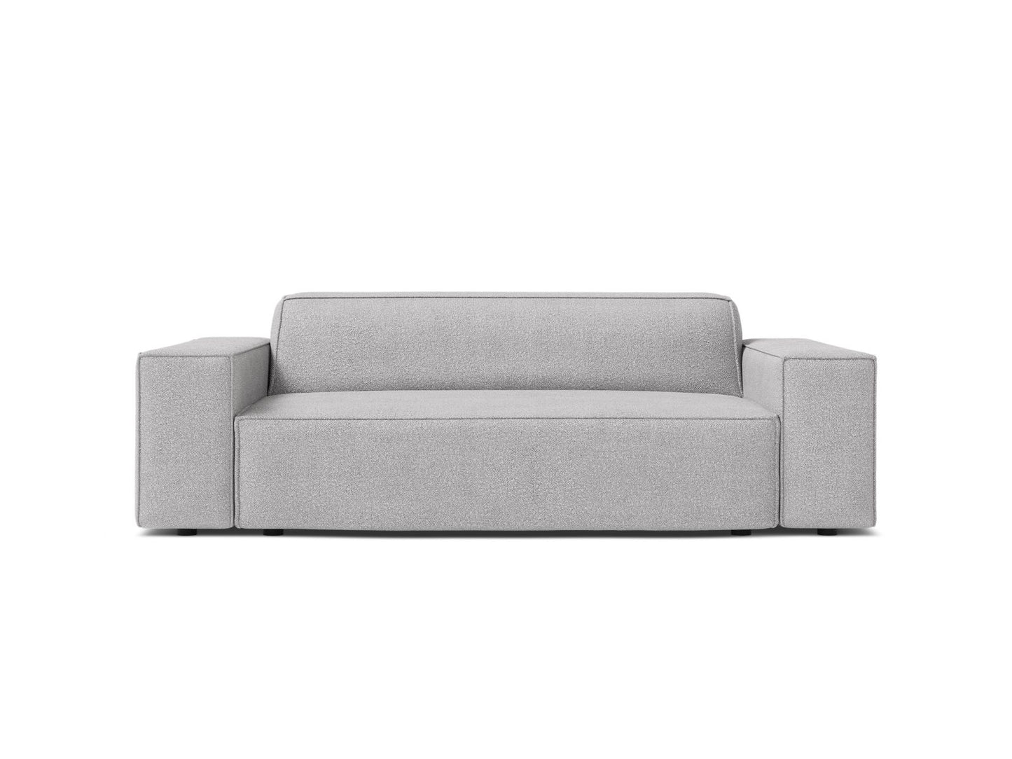 Jodie — Sofa Light Grey (Baloo 2085) Black Plastic