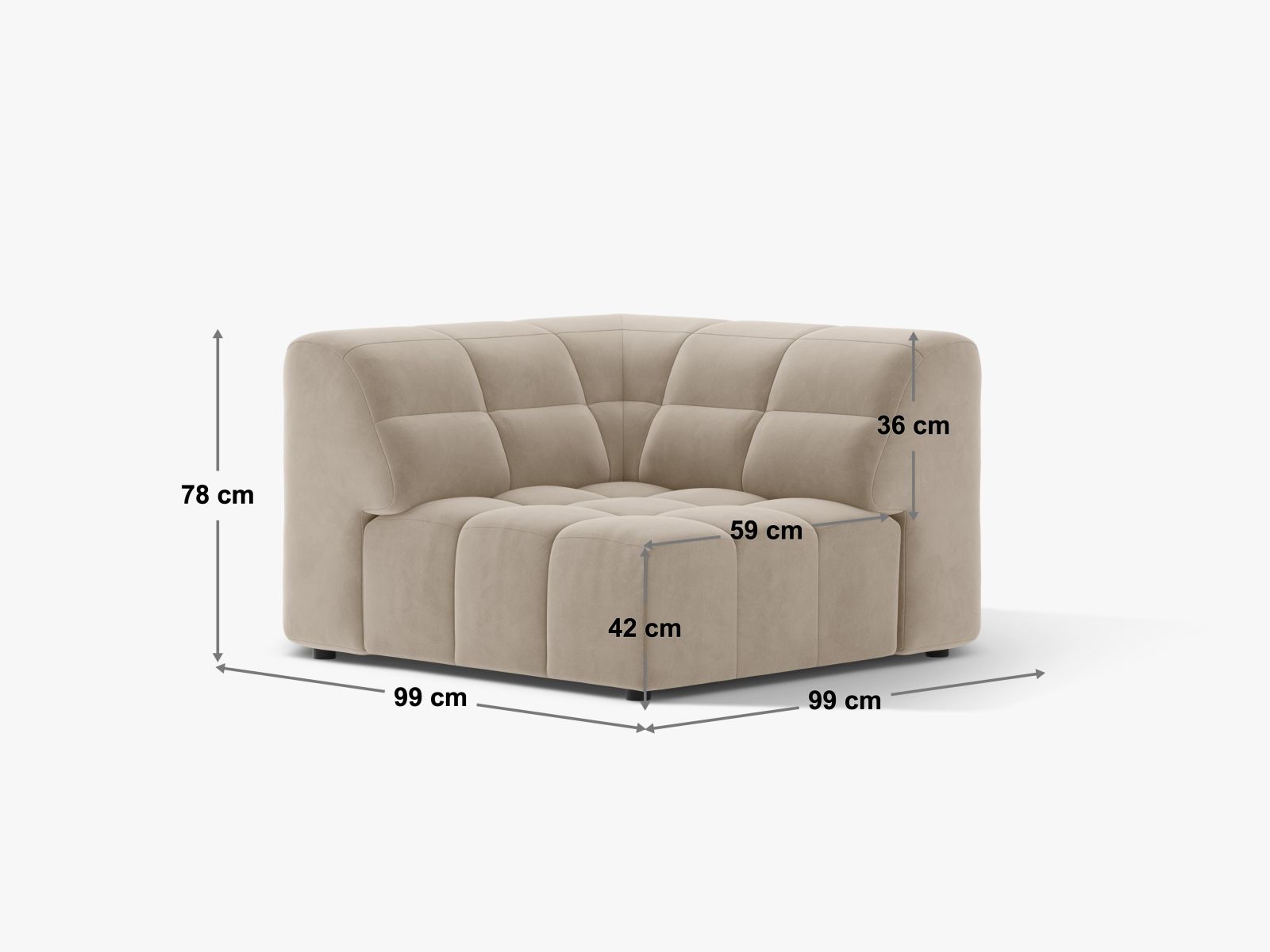 Jennifer — Modular Sofa (99x99x78 cm)