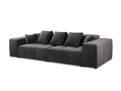 Rome — Sofa Dark Grey (Salvador 18) Black Plastic