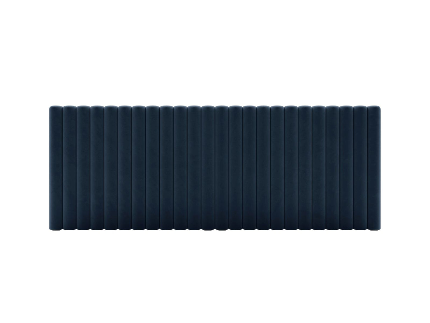 Mistero — Headboard Dark Blue (Paris Deep Blue) Black Plastic