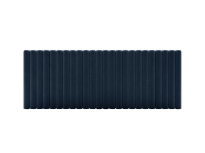 Mistero — Headboard Dark Blue (Paris Deep Blue) Black Plastic