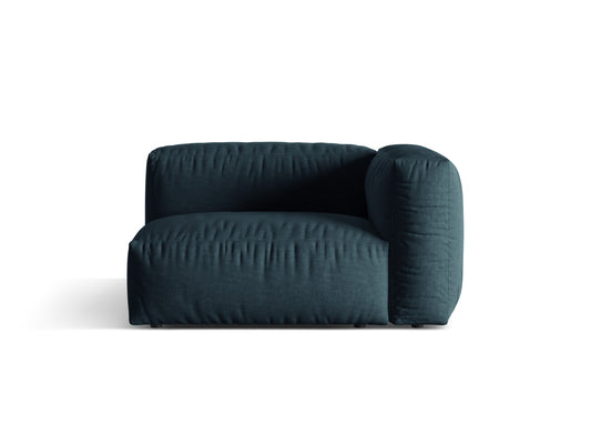 Martina — Modular Sofa Blue Jeans (Boston Ocean) Black Plastic Right