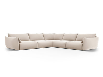 Matera — Corner Sofa Beige (Salvador 1) Black Plastic