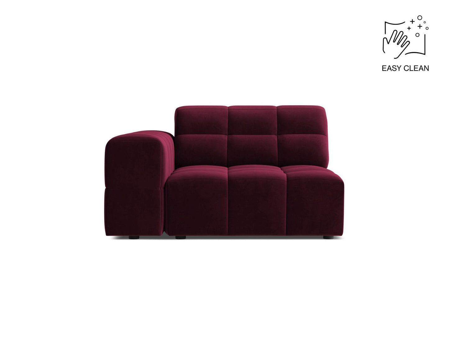 Jennifer — Modular Sofa (106x102x78 cm) Burgundy (Venus 2932) Left