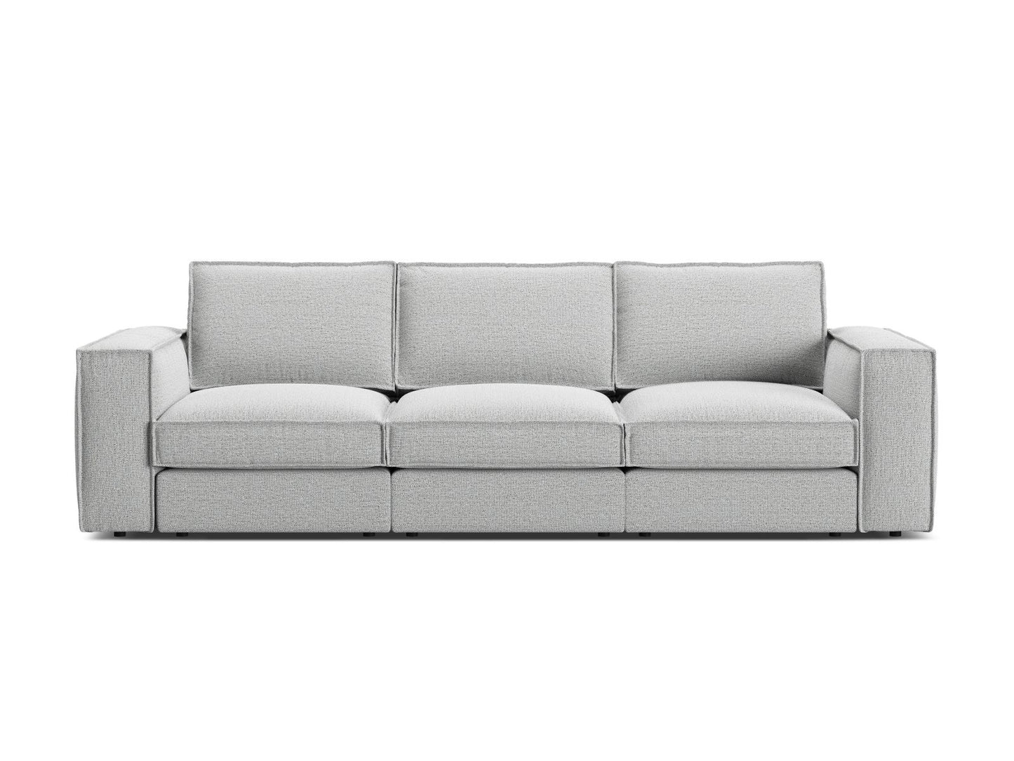Pola — Sofa Light Grey (BABEL LIGHT GREY) Black Plastic