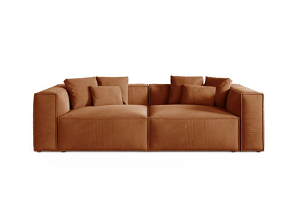 Aveiro — Sofa Terracotta (Casino Terracota) Black Plastic