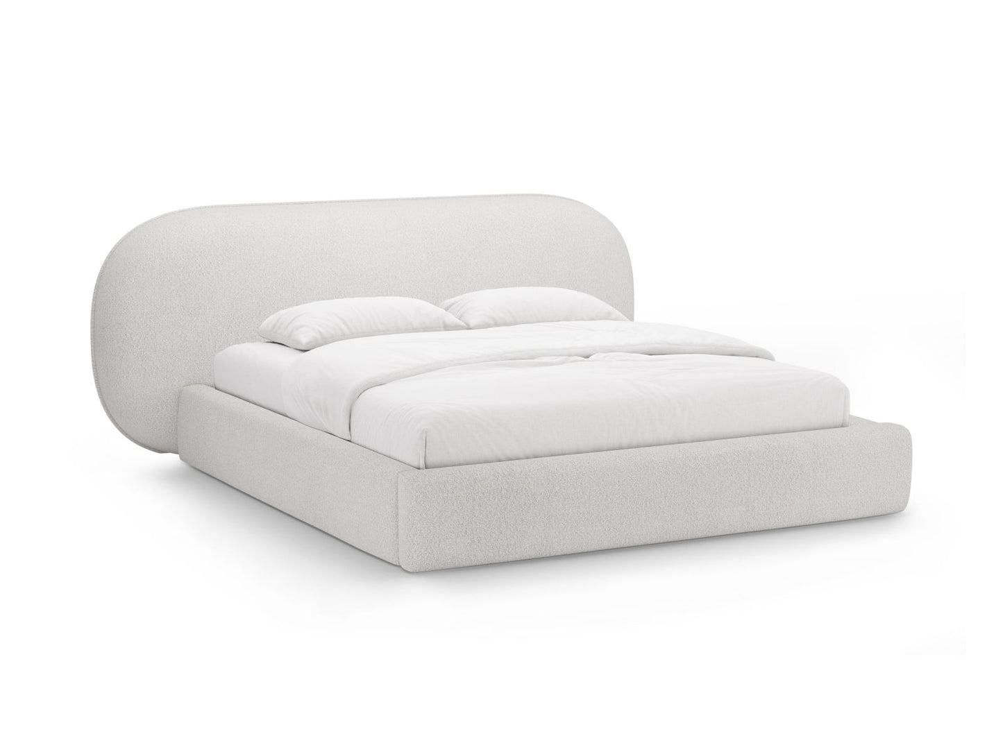 Ovalo — Bed Light Grey (Baloo 2085) Black Plastic
