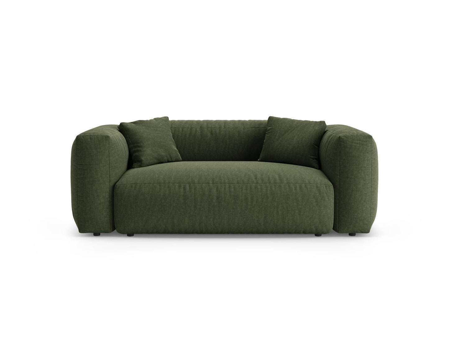 Martina — Sofa Green (Boston Forest) Black Plastic