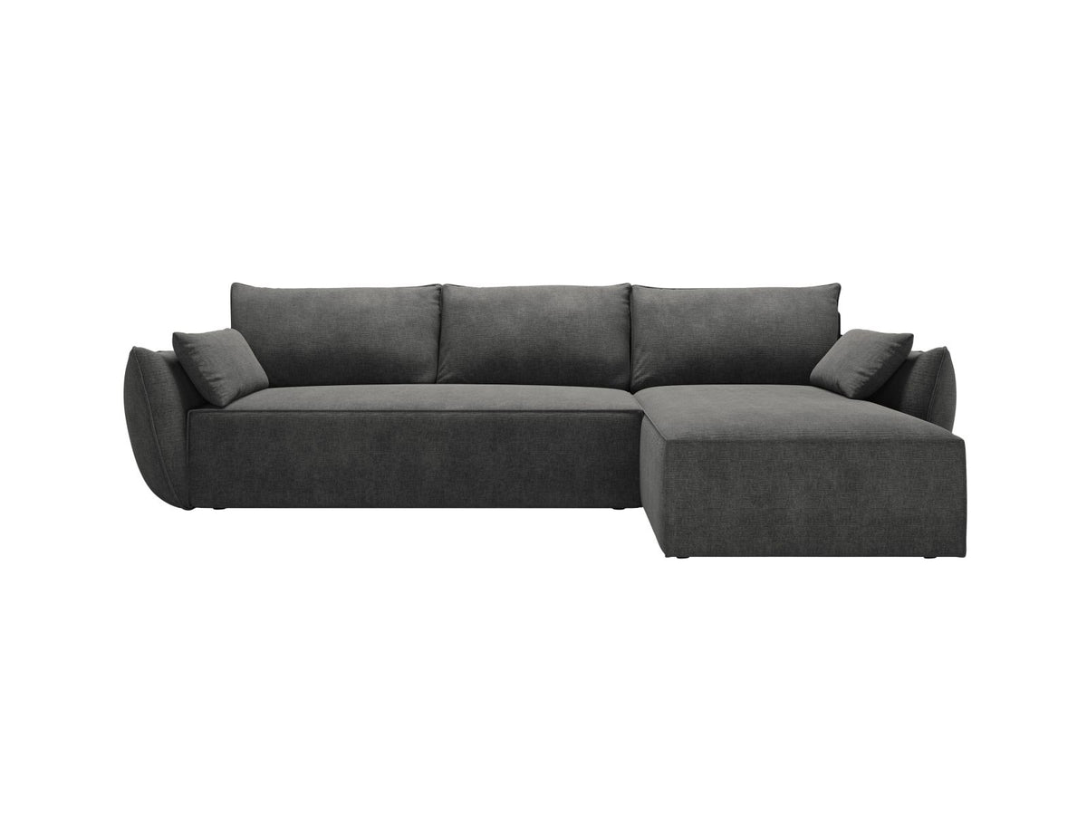 Kaelle — Corner Sofa (252x165x87 cm) Dark Grey (Over The Horizon 97) Right
