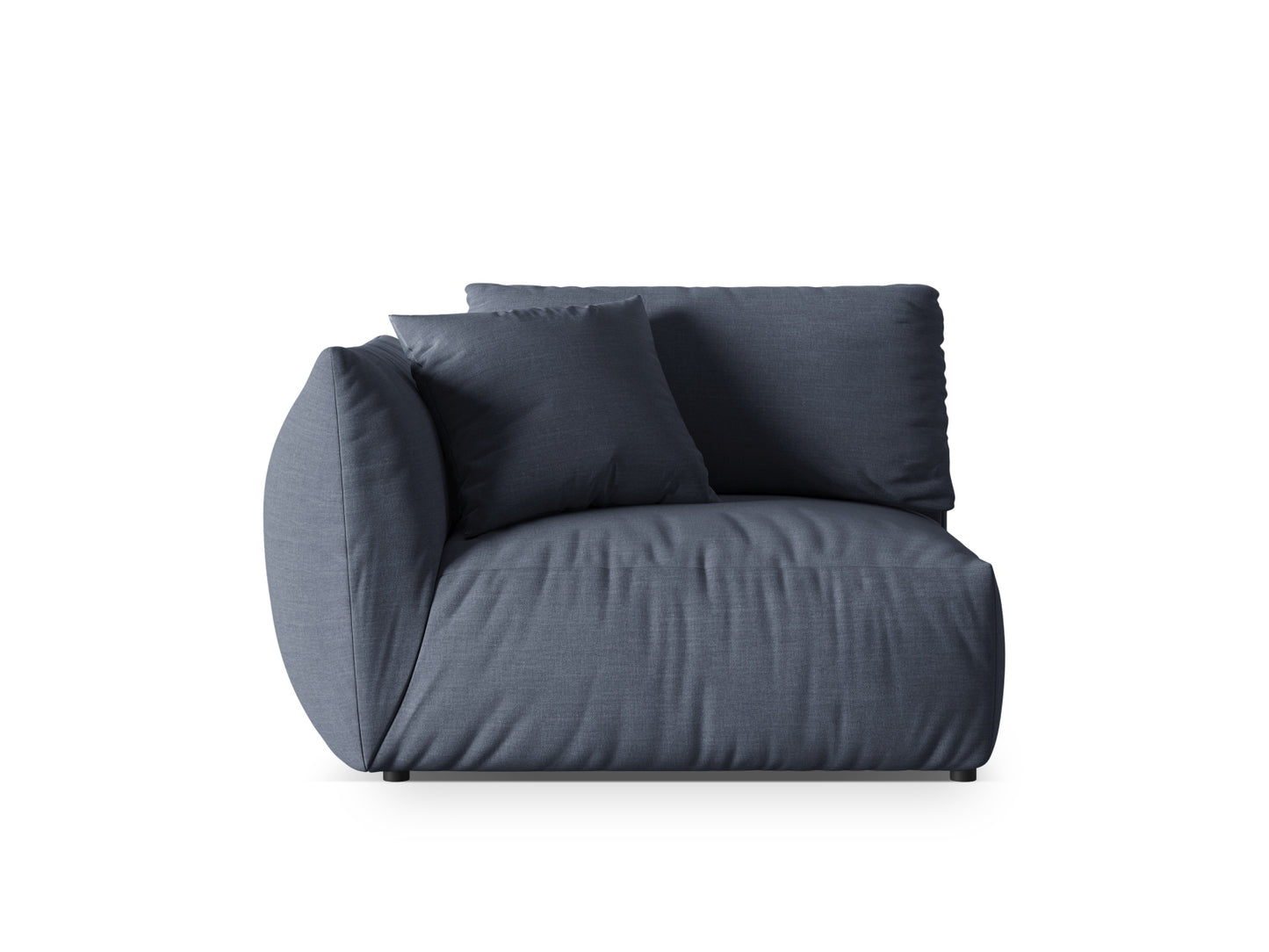 Chris — Modular Sofa Light Green (LINS 74) Black Plastic Left