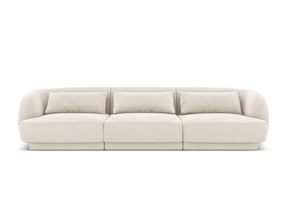 Tulum — Sofa Light Beige (Bluvel 22) Black Plastic