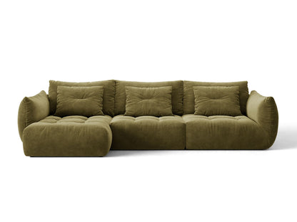 Bloom — Corner Sofa (327x152x97 cm) Light Green (Casino Forest) Left