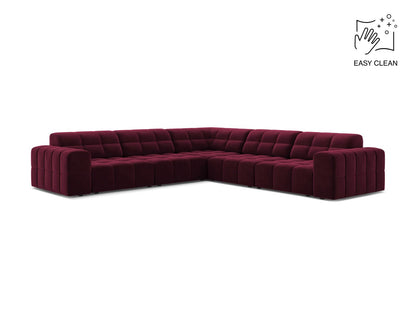 Jennifer — Corner Sofa (285x285x78 cm) Burgundy (Venus 2932)