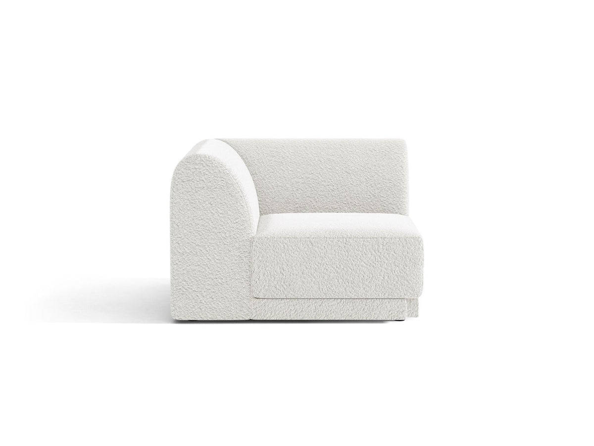 Miley — Modular Sofa White (Baloo 2073) Black Plastic Unknown
