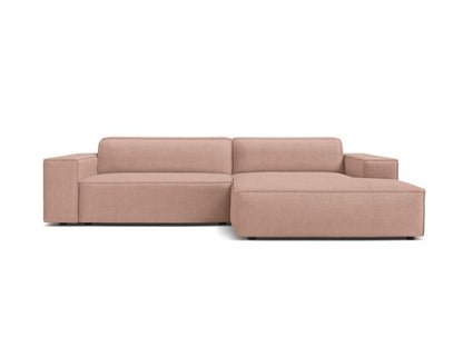Jodie — Corner Sofa (224x162x77 cm) Powder Pink (Baloo 2072) Right