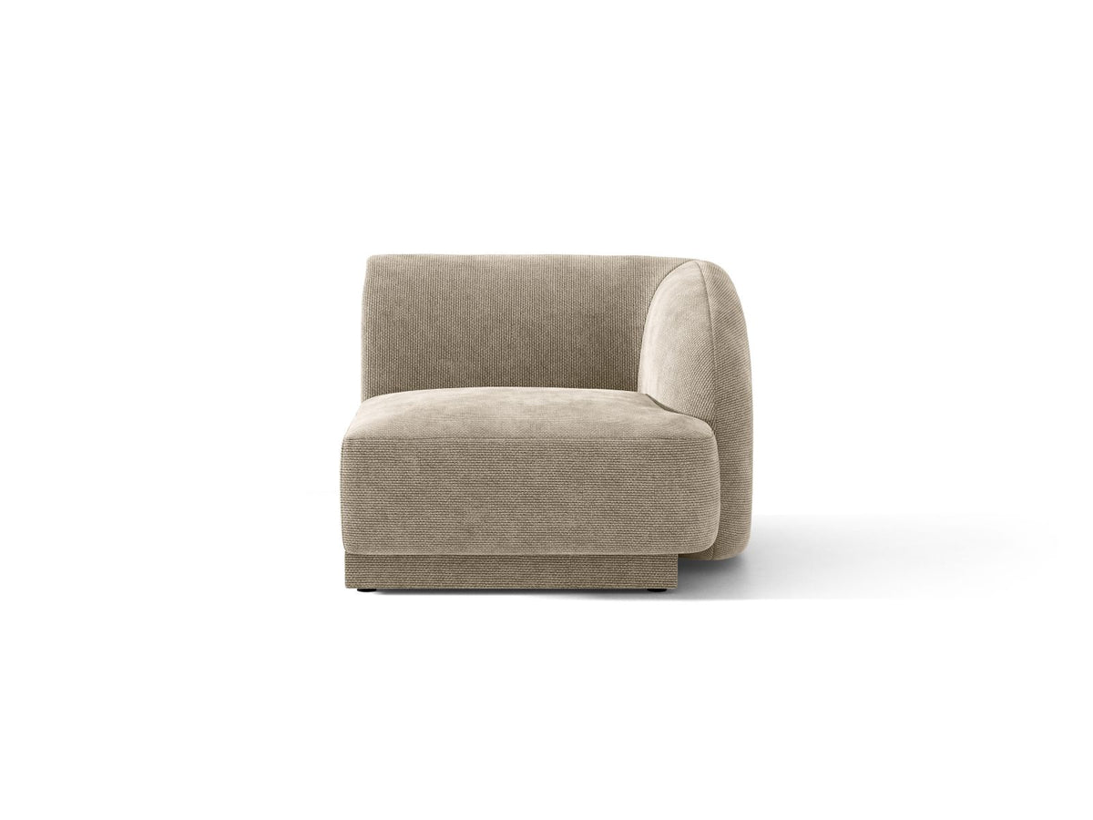 Miley — Modular Sofa Beige (Haga 30) Black Plastic Right