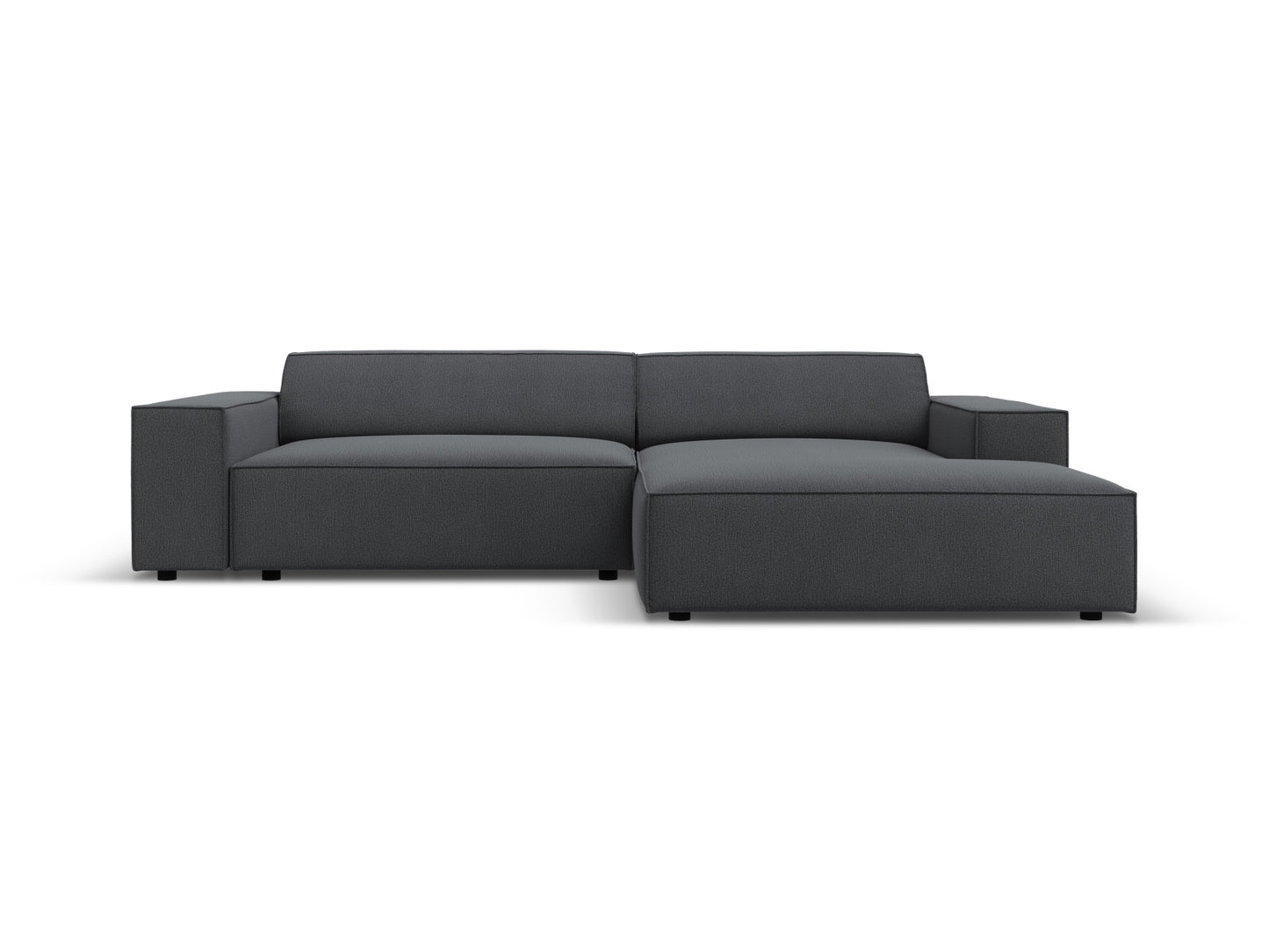 Jodie — Corner Sofa (224x162x77 cm) Dark Grey (Megan 367) Right