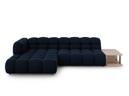 Sky — Corner Sofa Royal Blue (Casino Deep Blue) Black Plastic Left
