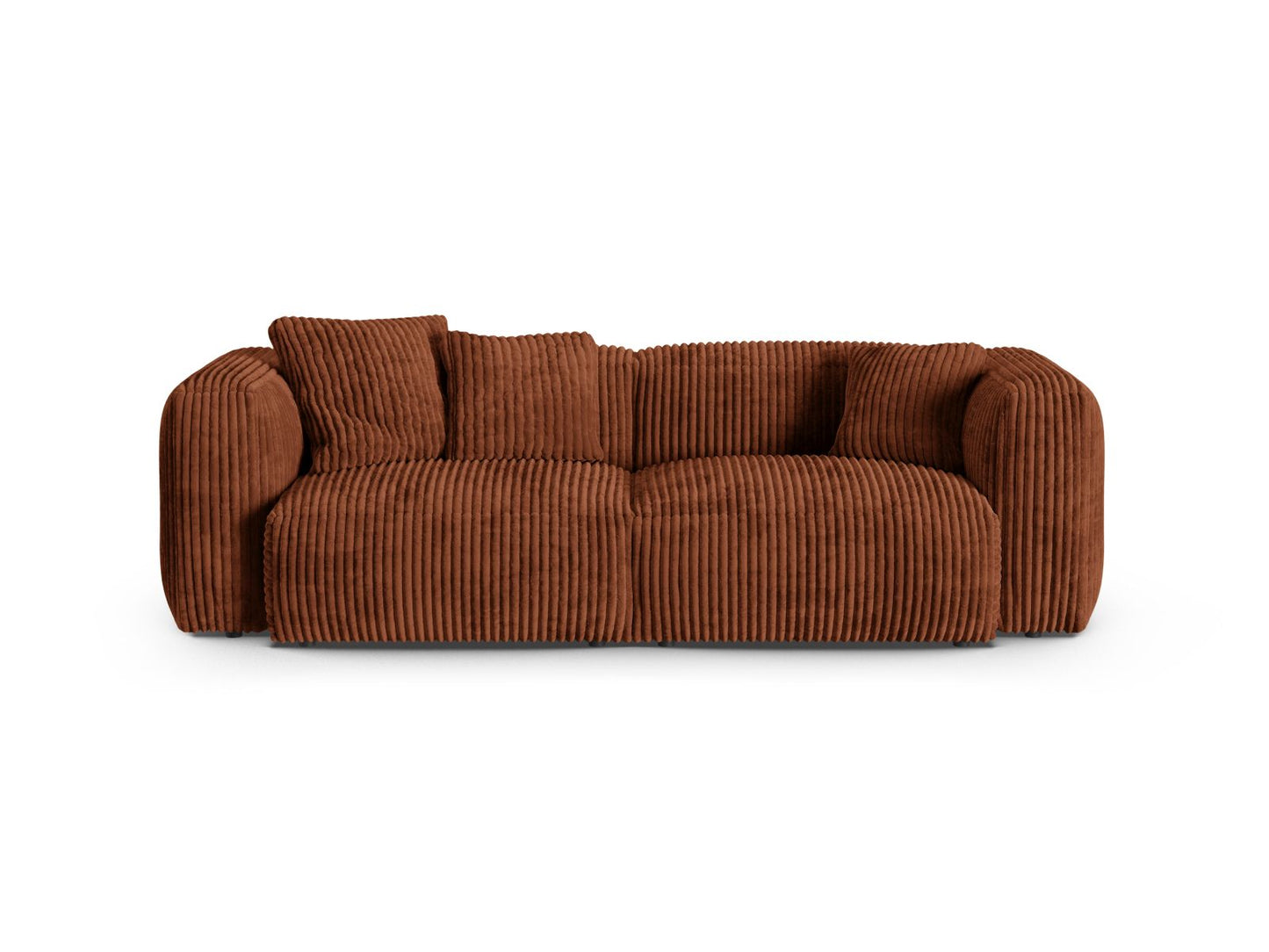 Martina — Sofa Brick (Tilia 52) Black Plastic