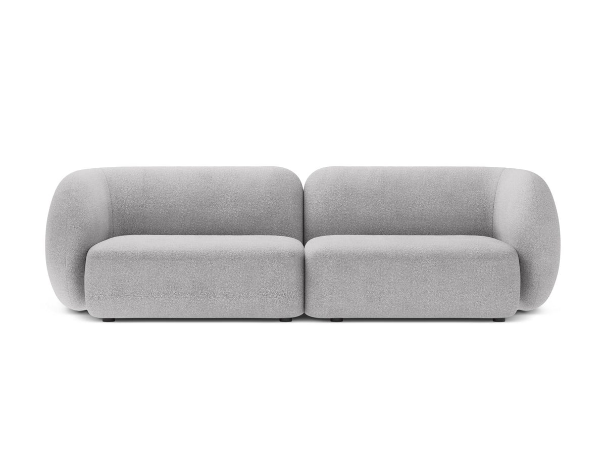 Kate — Sofa Light Grey (Baloo 2085) Black Plastic