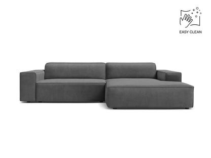 Jodie — Corner Sofa (224x162x77 cm) Grey (Venus 2930) Right