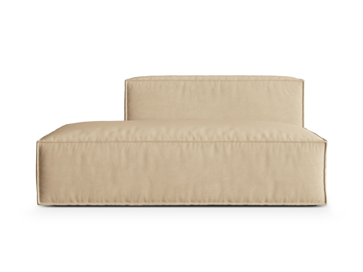 Nuria — Modular Sofa Nude (Paris Beige) Black Plastic Left